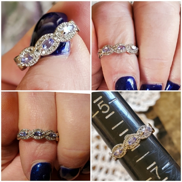 1ct Genuine Tanzanite Ring Size 6 - Picture 5 of 5